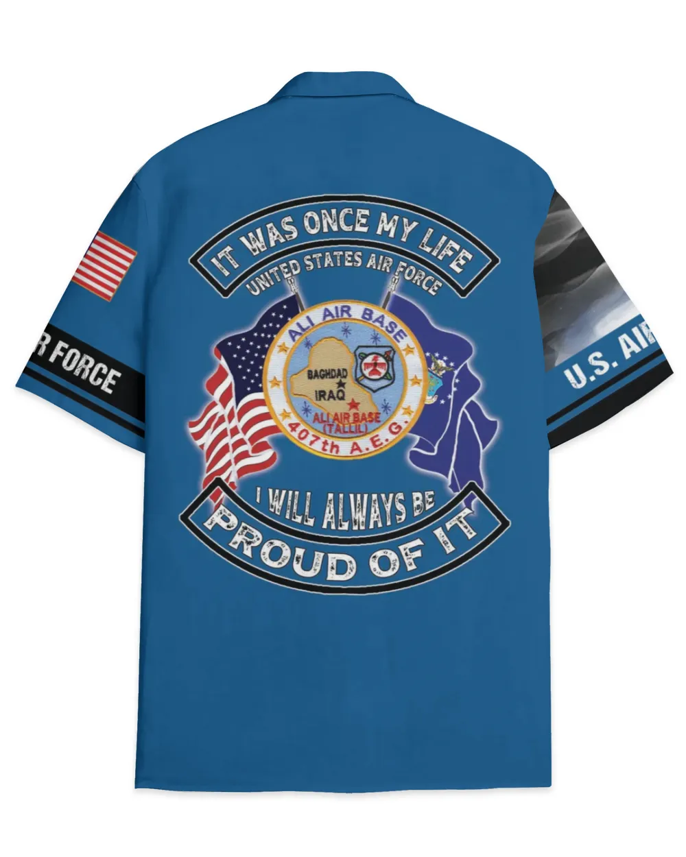 Ali Air Base US Flag Hawaiian Shirt
