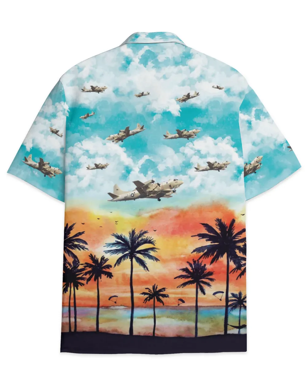 EP-3E Hawaiian Shirt M3 AOP Hawaiian Shirt white s