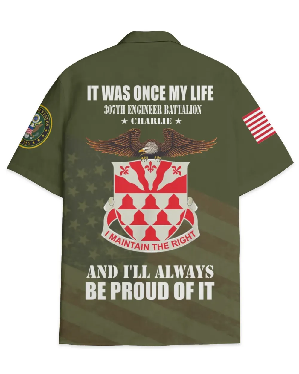 Charlie Company, 307th Engineer Battalion Hawaiian Shirt