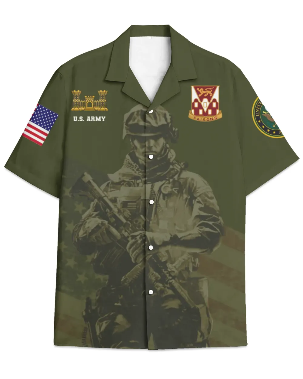 368th Engineer Battalion Charlie Company Hawaiian Shirt
