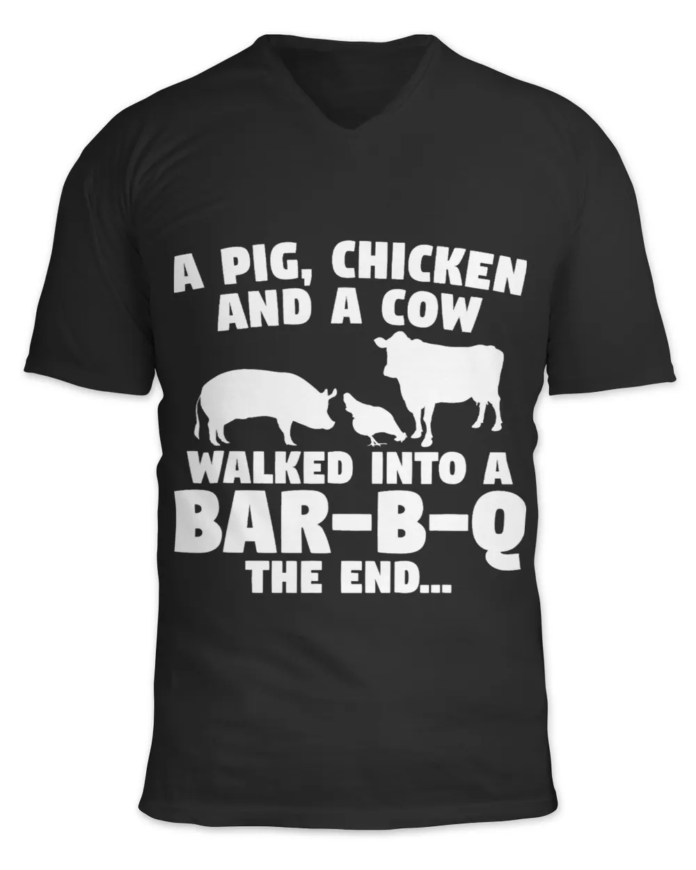 Chickens A Pig Chicken And A Cow Walked Into A BarBQ The End