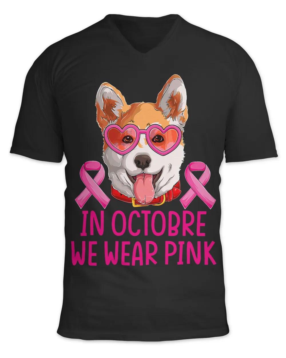 BC October We Wear Pink Akita inu Dog Breast Cancer Awareness Cancer
