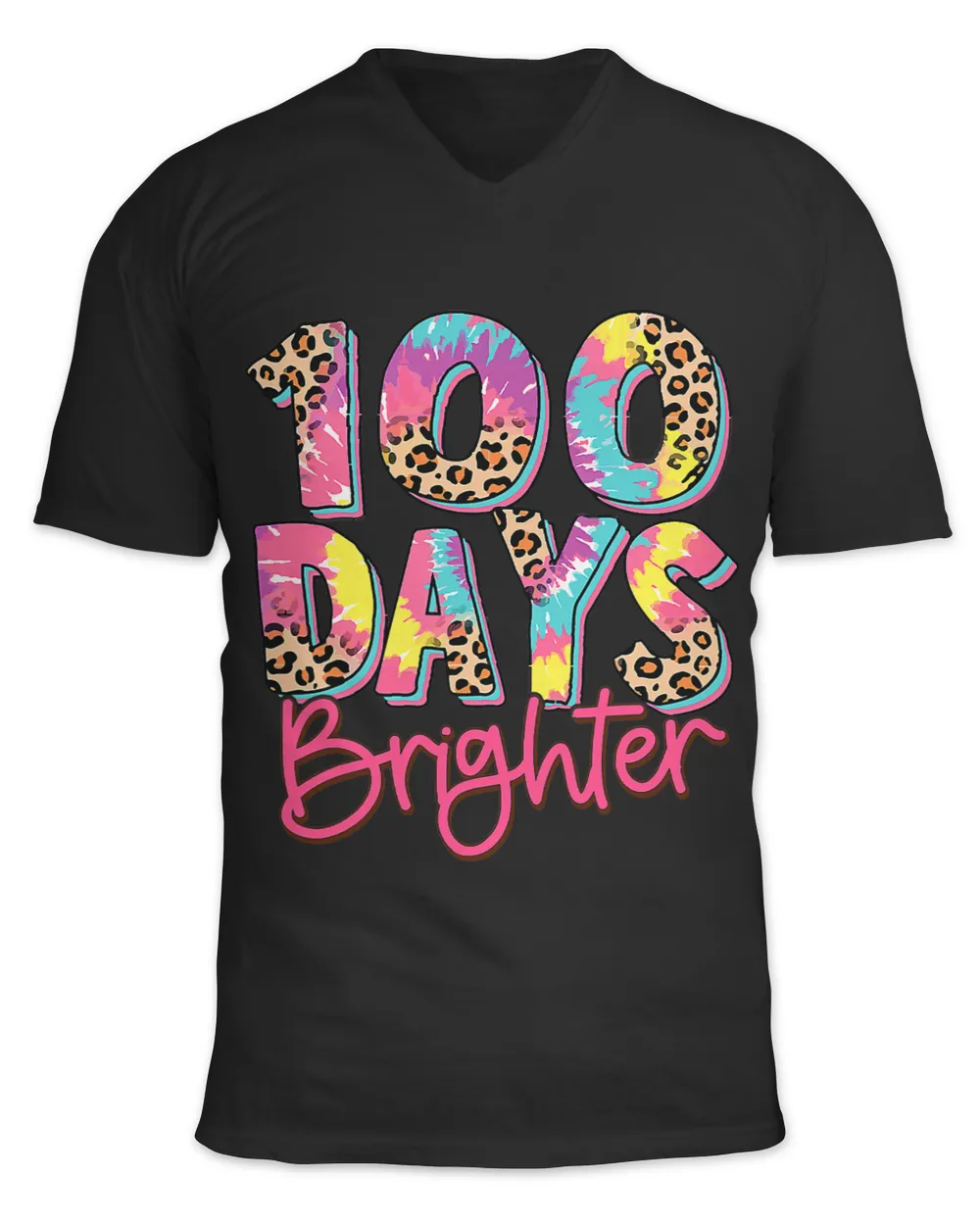 Tie Dye 100 Days Brighter Student Happy 100th Day Of School