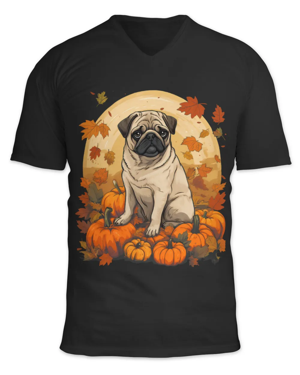 Pumpkin Pug Dog Halloween Thanksgiving