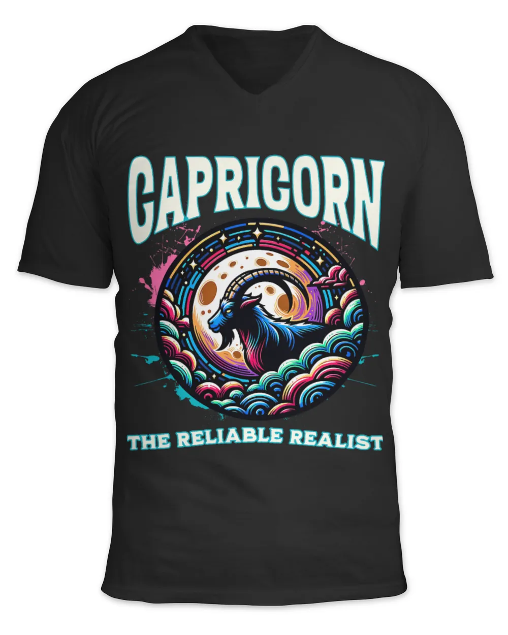 Animal Goat Capricorn The Reliable Realist Colorful Zodiac Goat Art