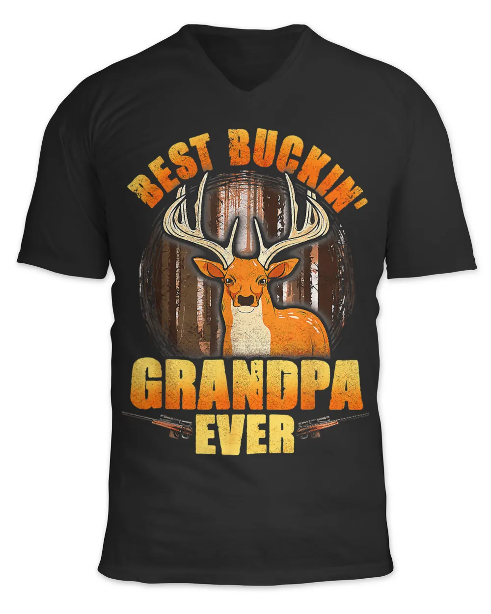 Mens Buckin Grandpa Ever Deer Hunting Fathers Day