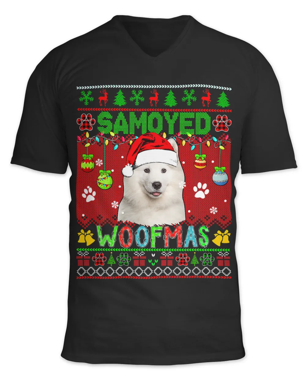 Samoyed Christmas Woof Santa Samoyed Lover Owner Family 39