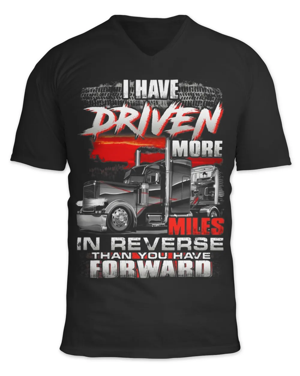 I Have Driven More Miles In Reverse Than You Have For Ward Unisex Jersey SS V-Neck T-Shirt black s