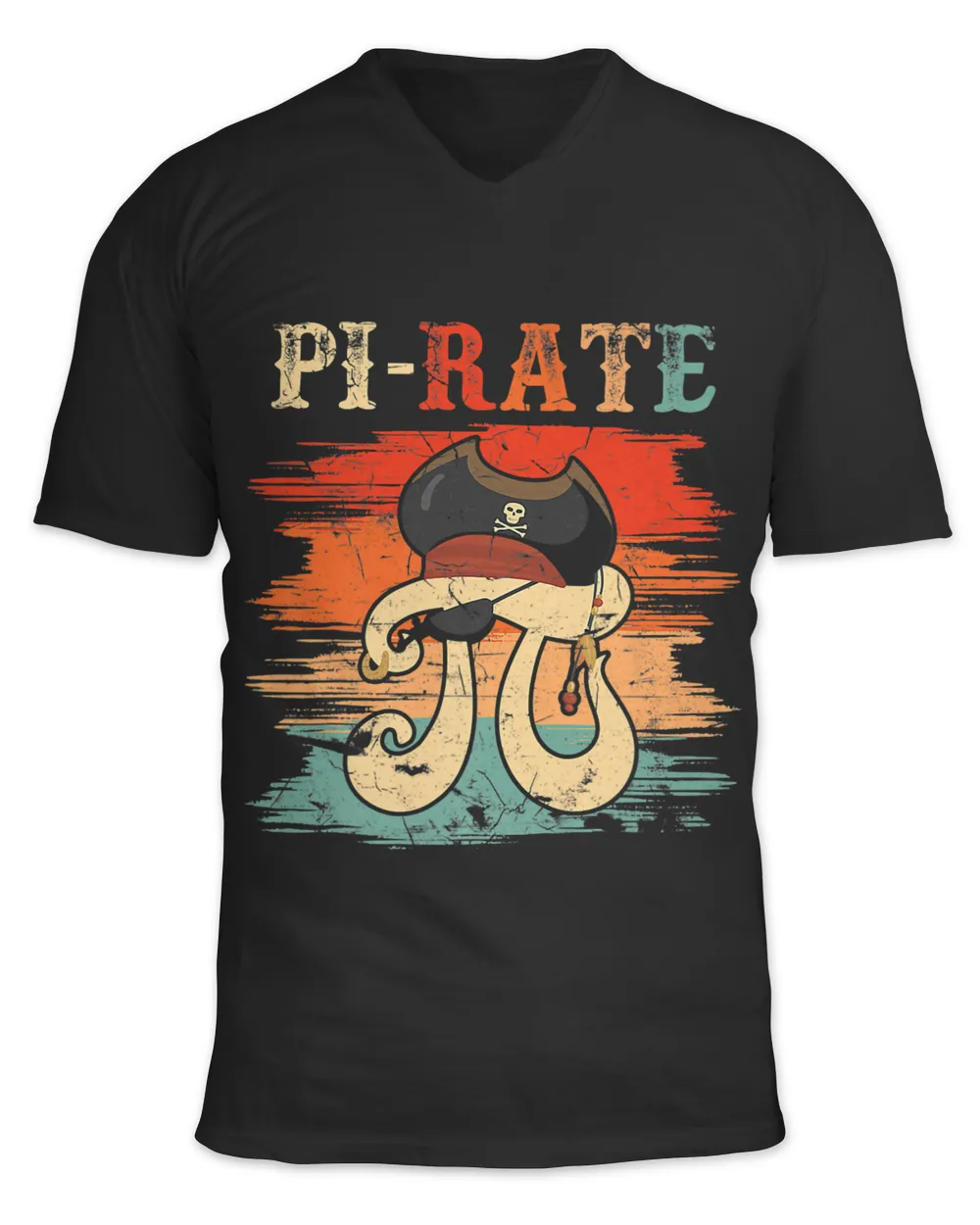 PiRate Pi Day Mathematician Math Geek Pirate Lover 31 Unisex Jersey SS V-Neck T-Shirt black s