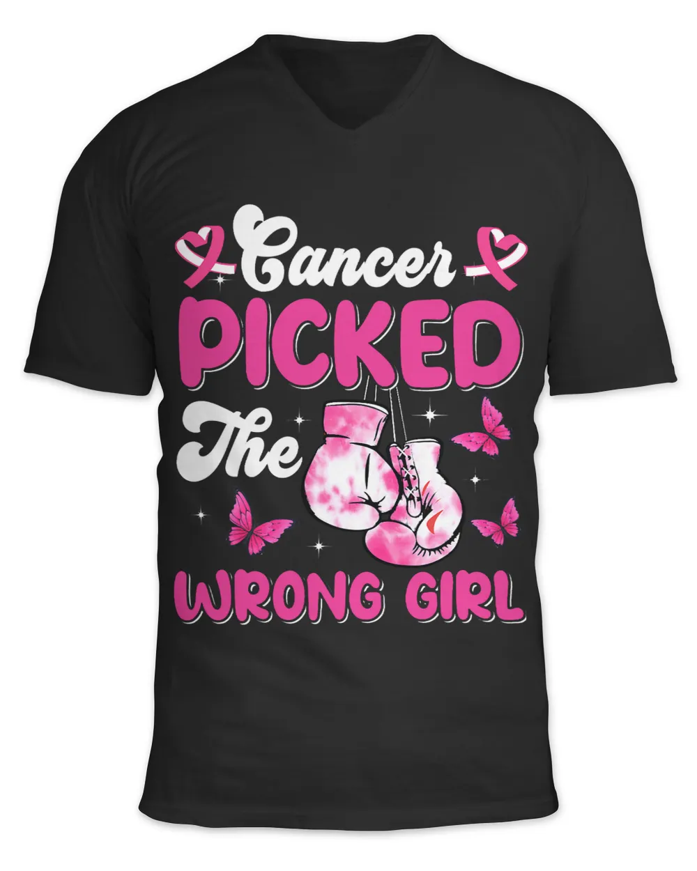 Cancer Picked The Wrong Girl Butterfly Breast Cancer Warrior (2)