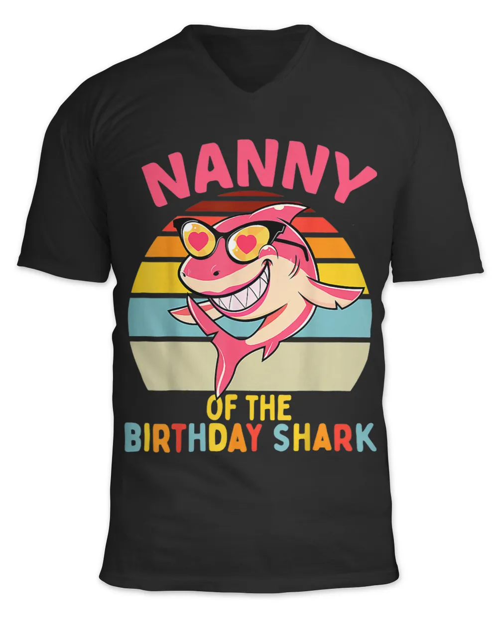 Nanny of the Shark Birthday Dad Matching Family