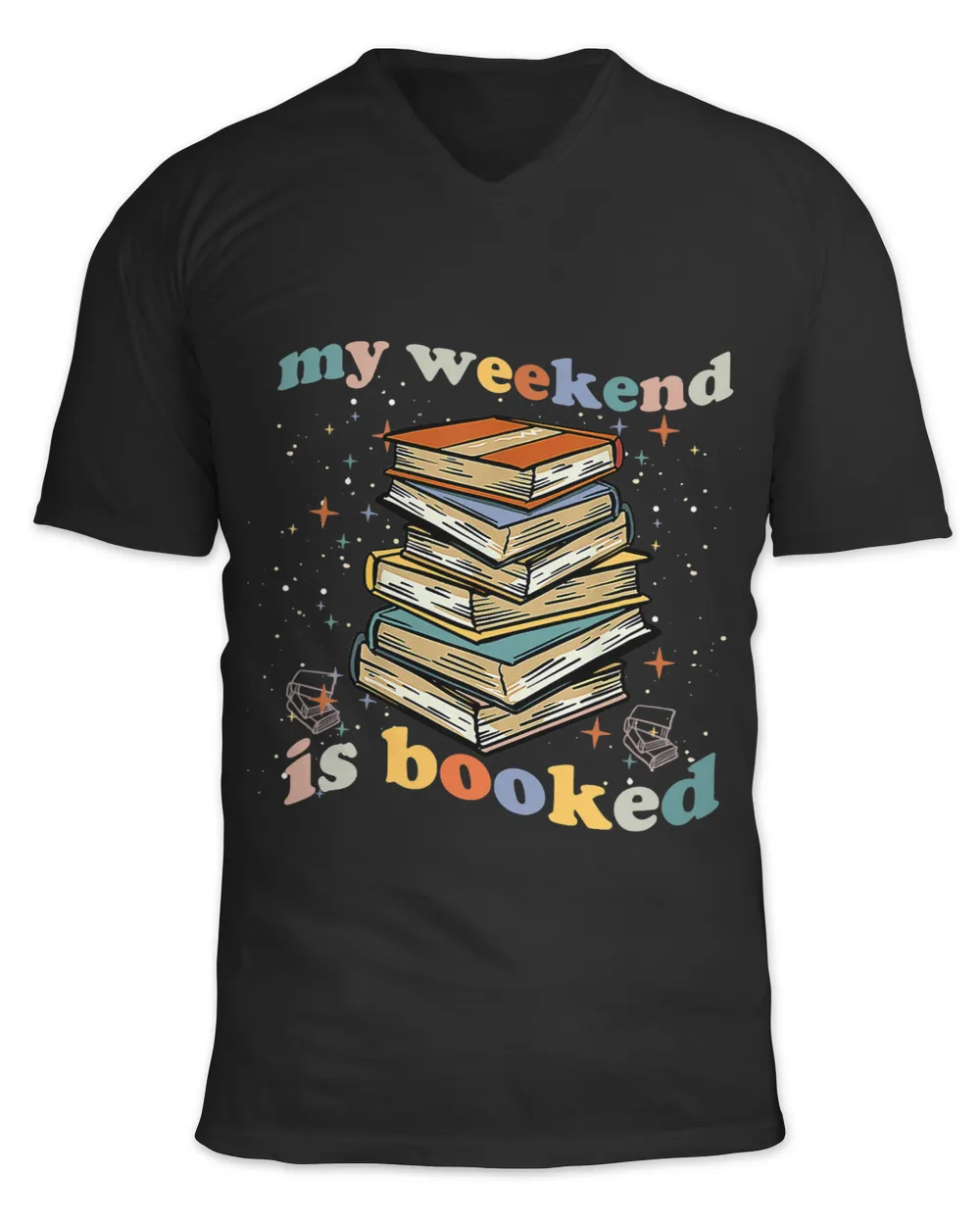 My weekend is Booked retro groovy book lover men women