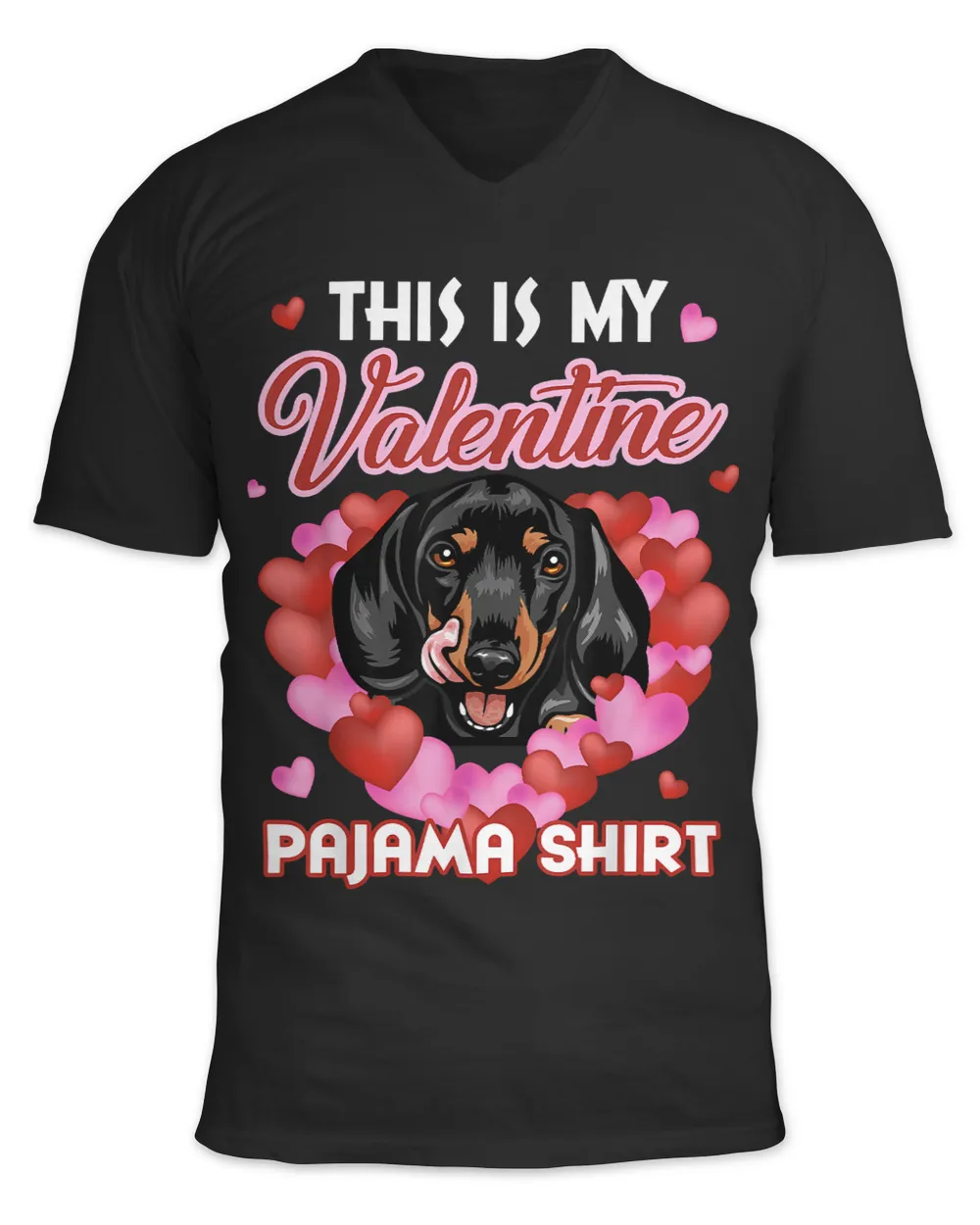 Wiener This Is My Valentine Pajama Couple Matching Dachshund Doxie