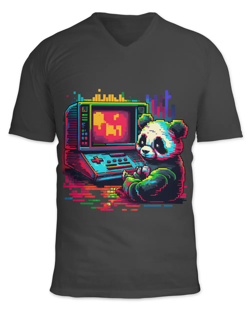 Pandas Pixelated Panda Gaming 8bit Gaming Panda Pixel Art Panda