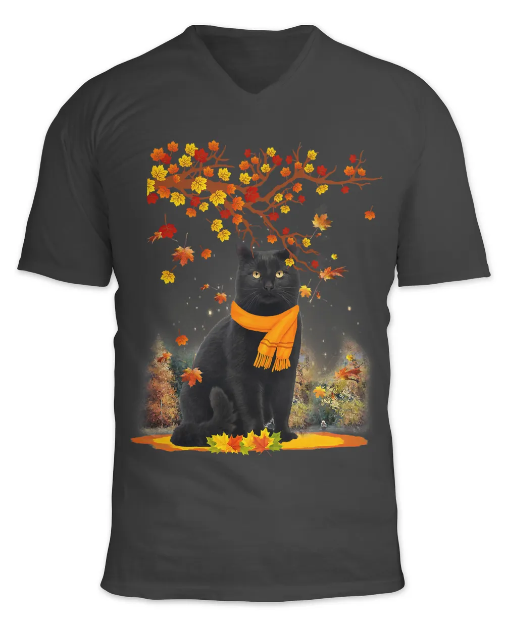 Cat Maple Tree Thanksgiving Day Cute Dog Fall39