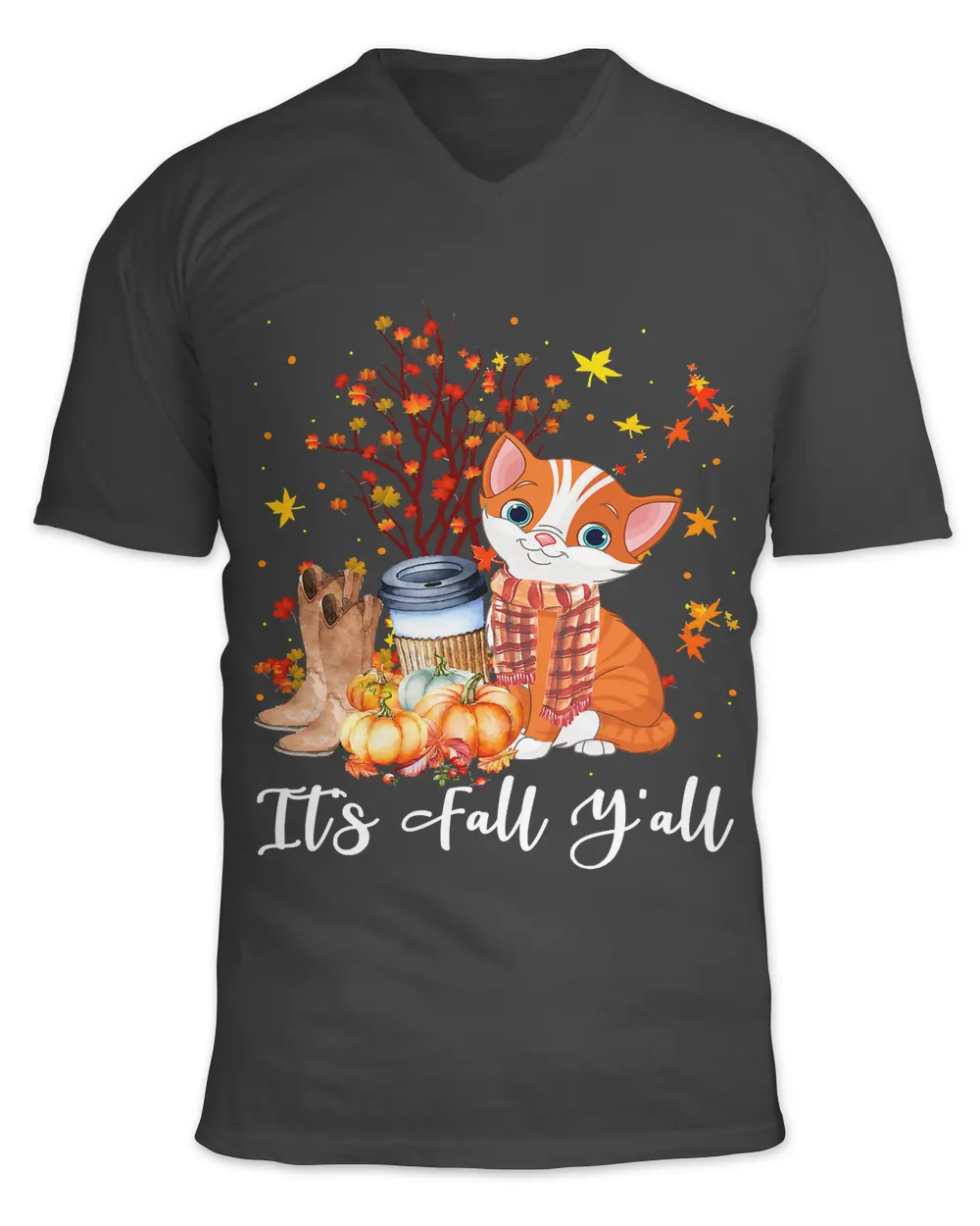 Its Fall Yall Cat Pumpkin Fall Autumn Thanksgiving321