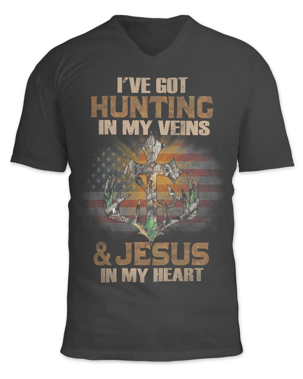 Ive Got Hunting In My Veins And Jesus In My Heart Funny 194