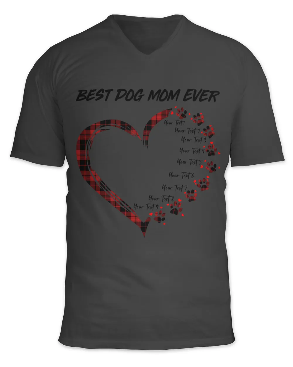 Best Dog Mom Ever Paw Prints Heart Custom