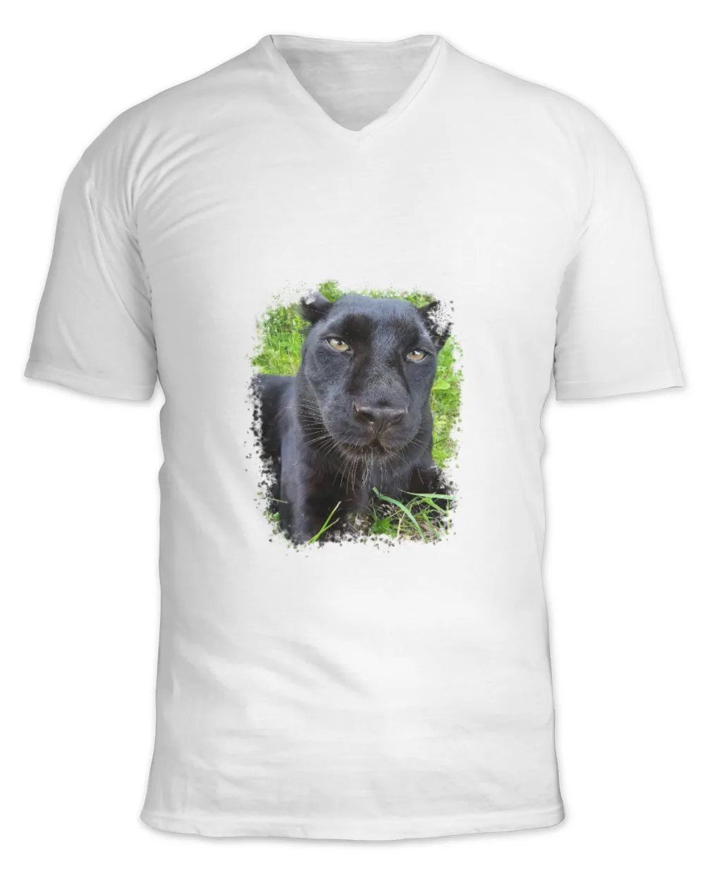 Luna The Panther is So Adorable Unisex Jersey SS V-Neck T-Shirt white s