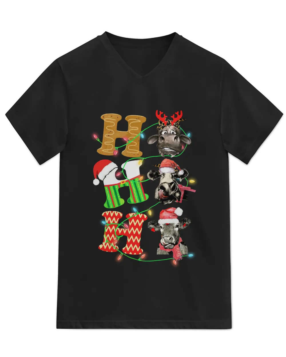 Cow christmas black (3)