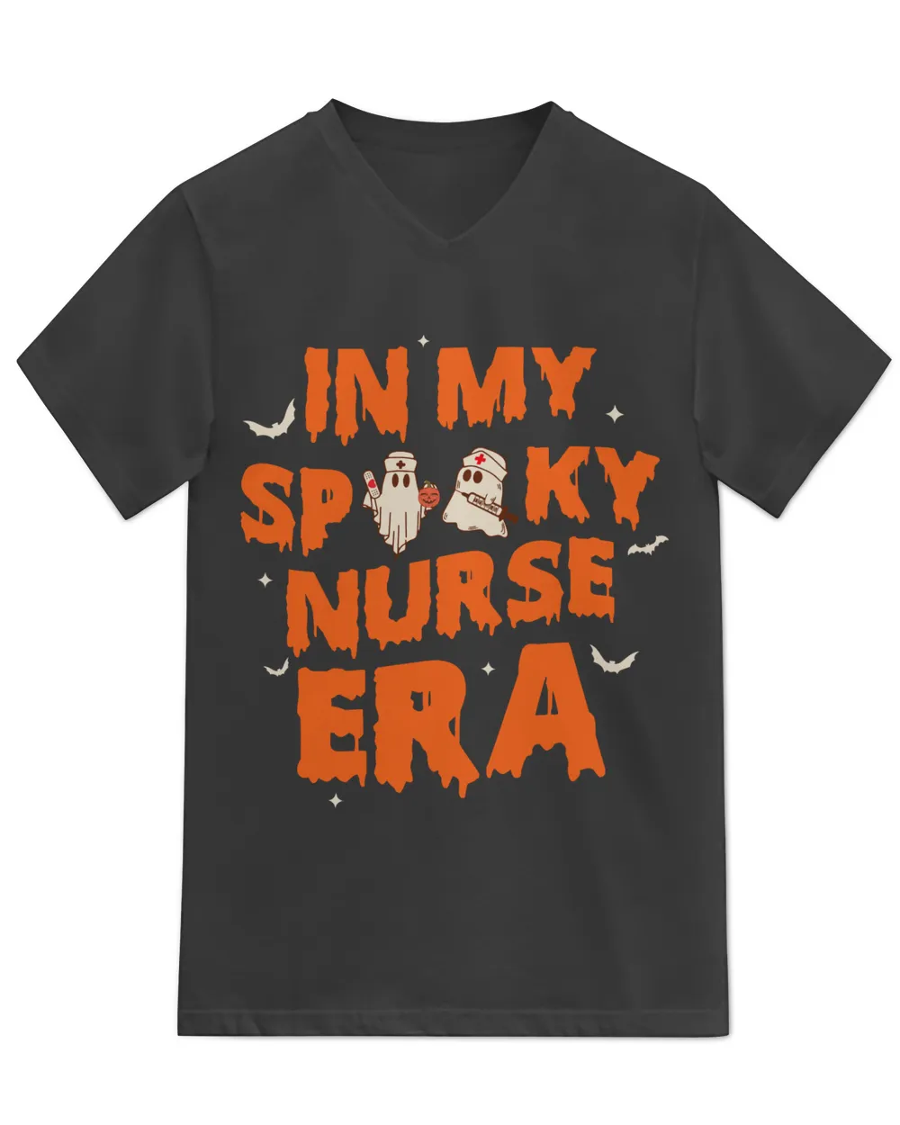 In My Spooky Nurse Era Groovy Funny Ghost Halloween Women T-Shirt-01-01