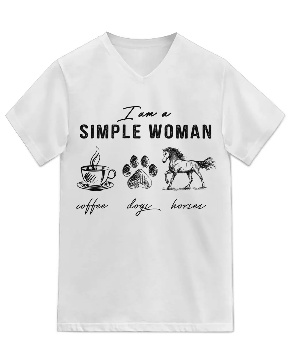 I am simple woman coffee dogs horses