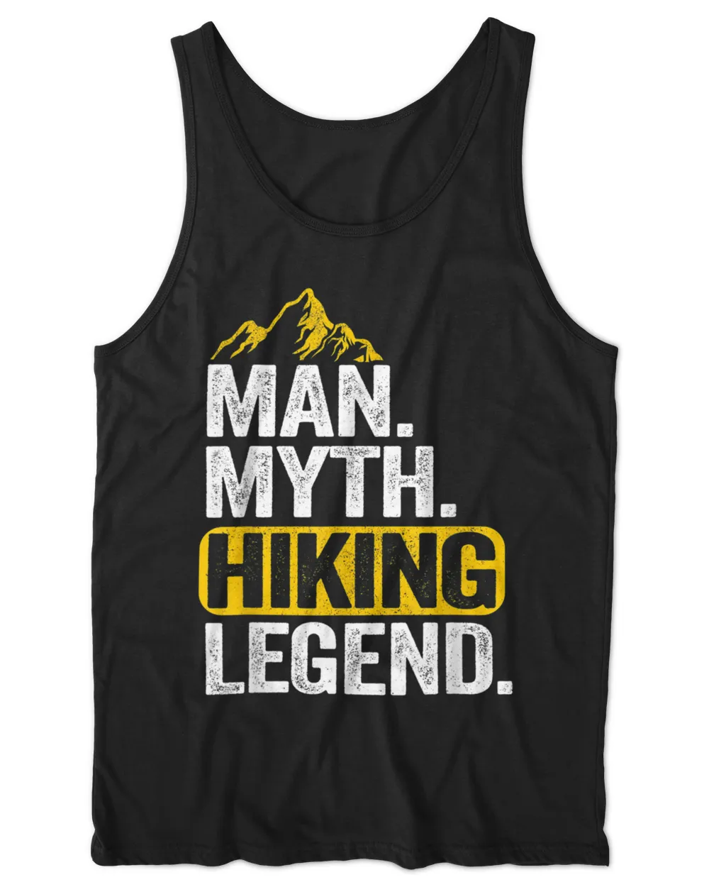 Hiking Man Myth Hiking Legend Hiker Grandpa Vintage Dad Hiking Ladies Fitted T-Shirt