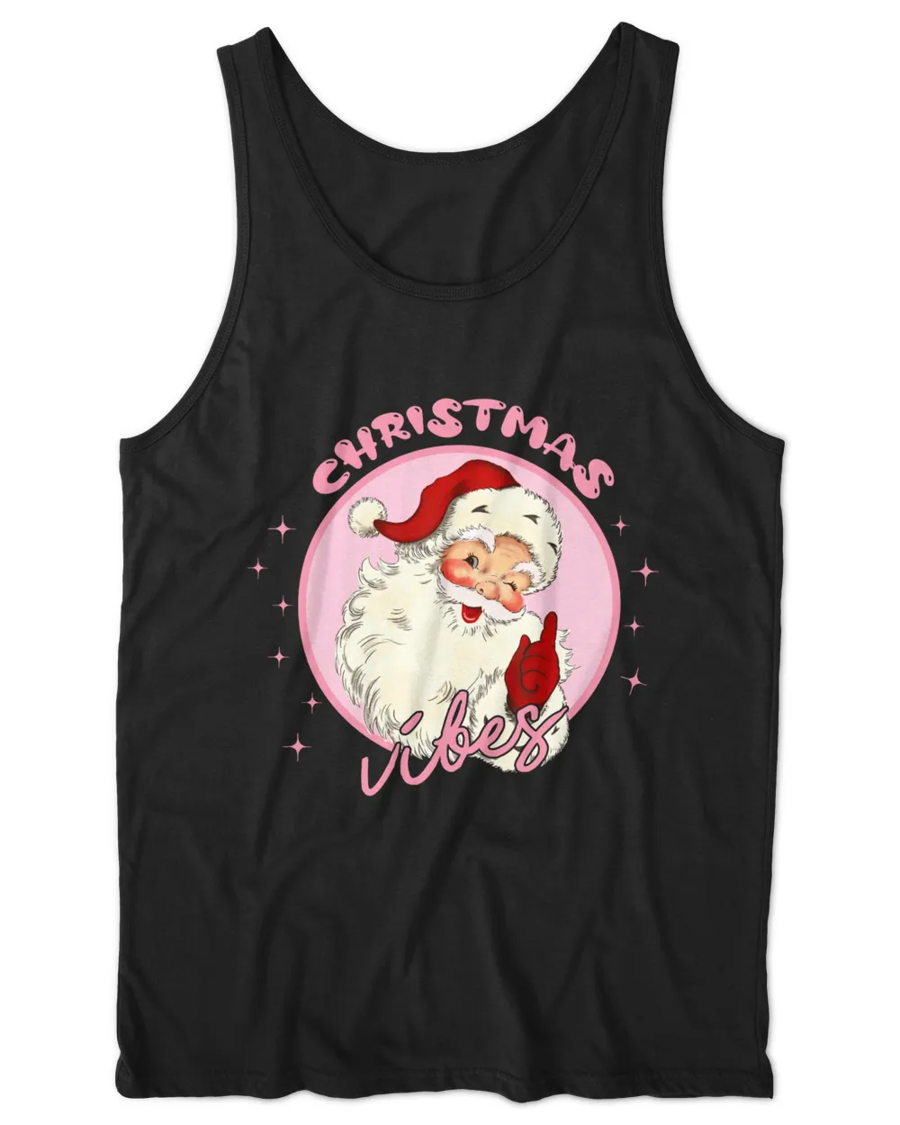 Retro Vintage Pink Santa Claus Christmas Vibes 5