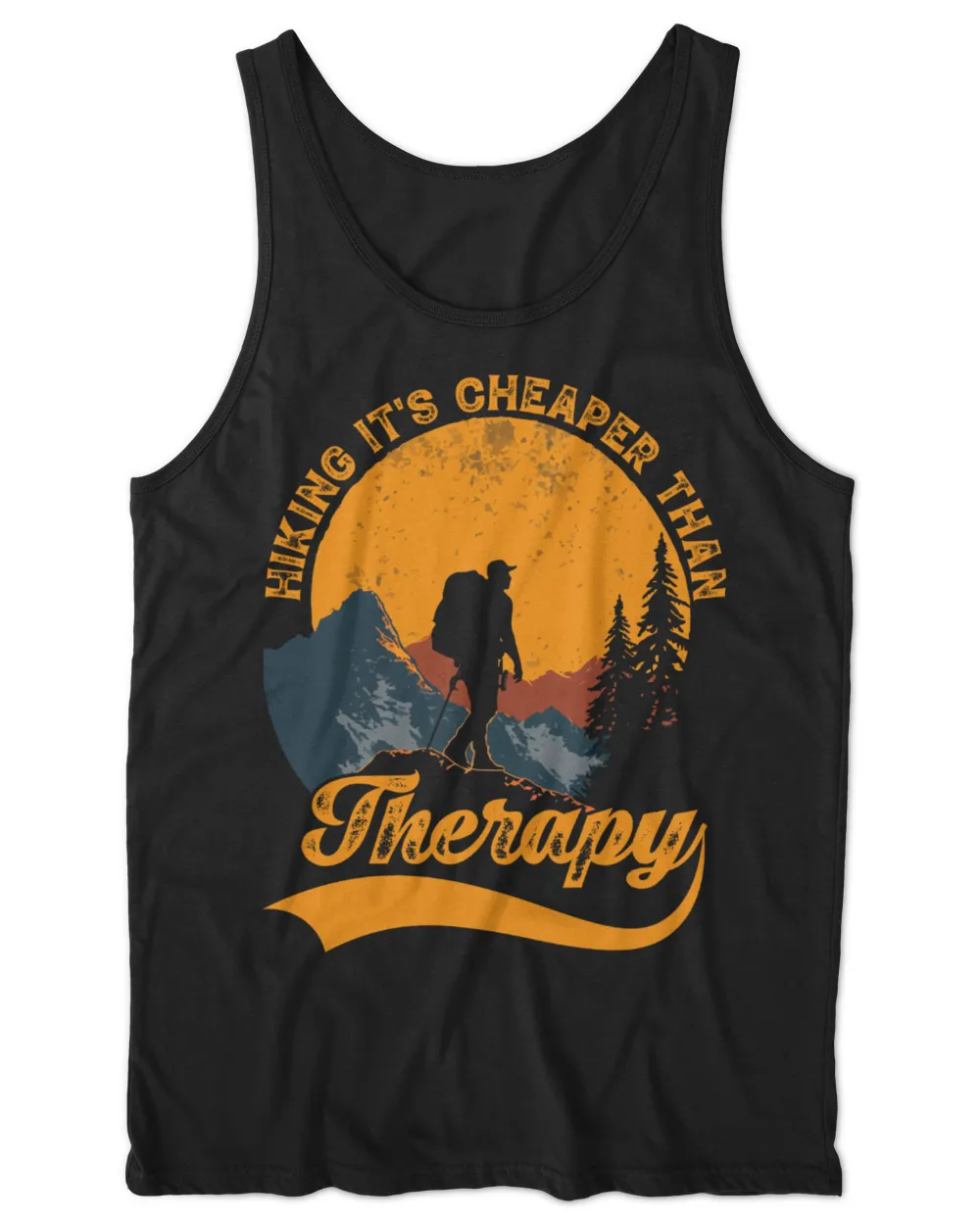 Hiking It's Cheaper Than Therapy - Men T-shirt