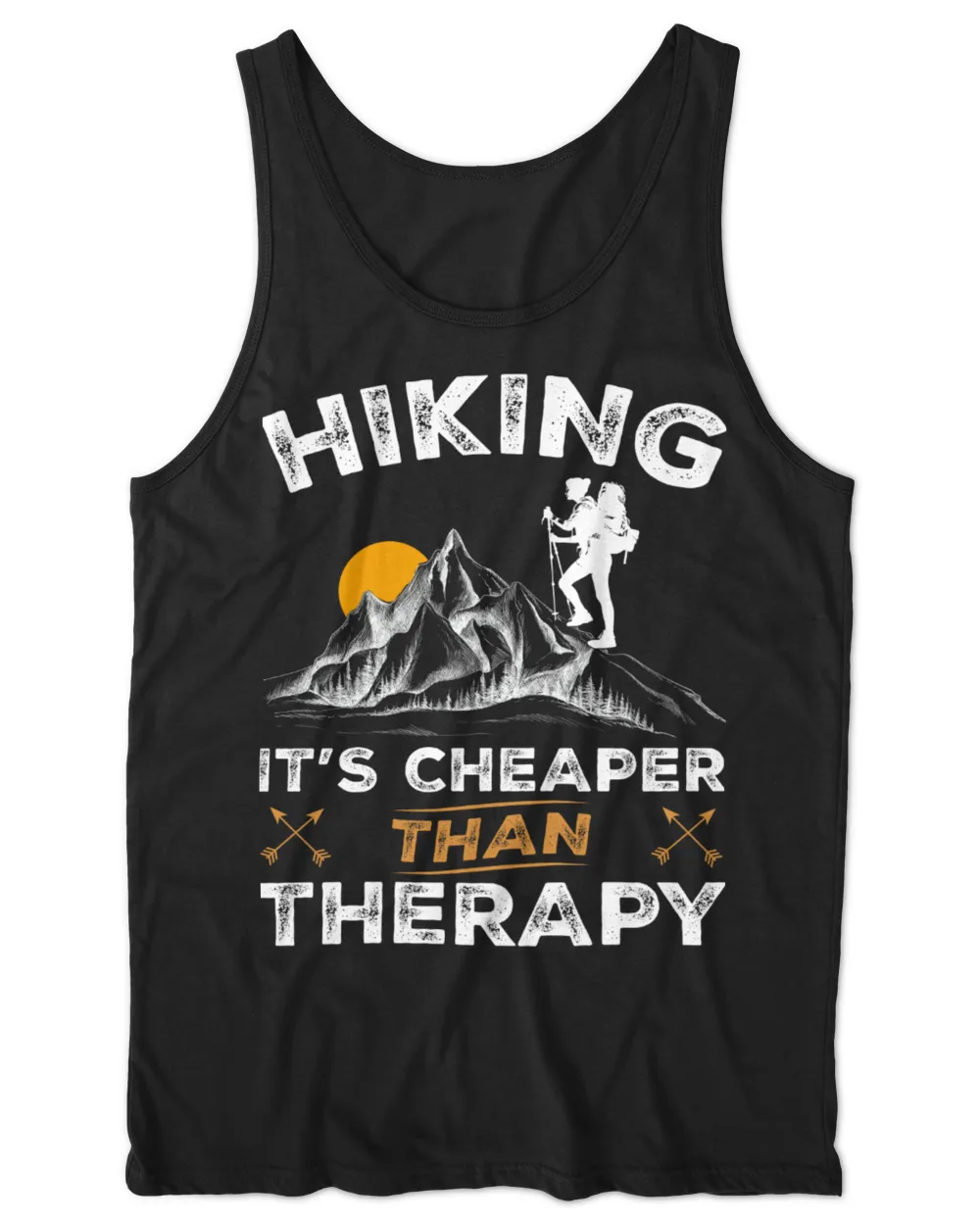 Hiking - Hiking It's Cheaper Than Therapy Woman T-Shirt