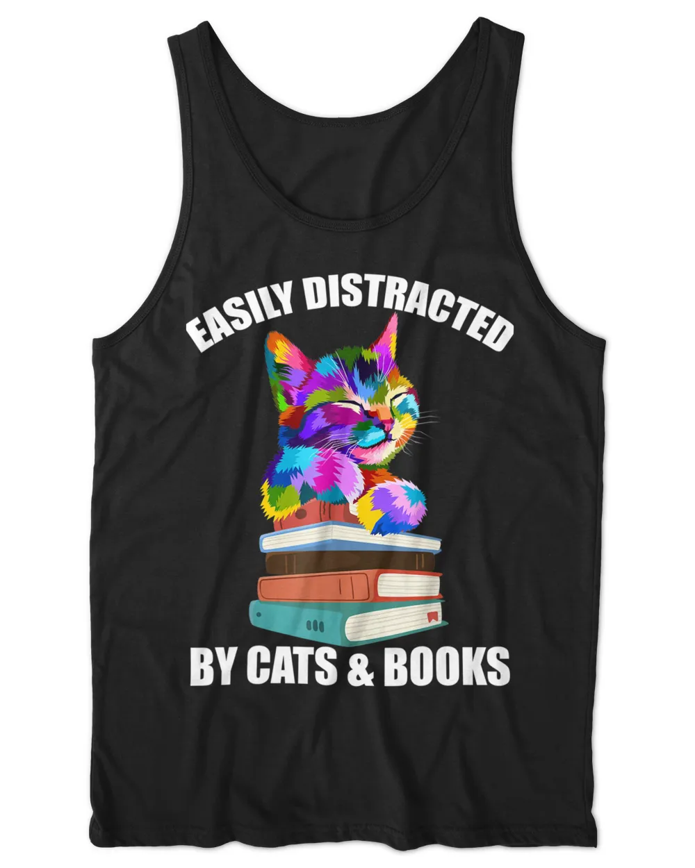 Easily Distracted By Cats And Books - Cat & Book Lover Gift QTCATB191222A4