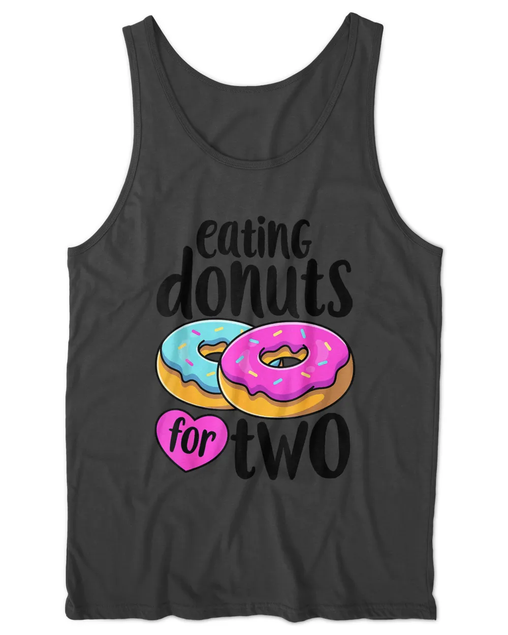 Donut Mom Eating Donuts For Two Funny Pregnancy Announcement T-Shirt