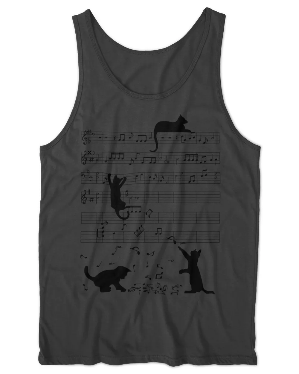 Cute Cat Kitty Playing Music Note Clef Musician Art HOC250323A5