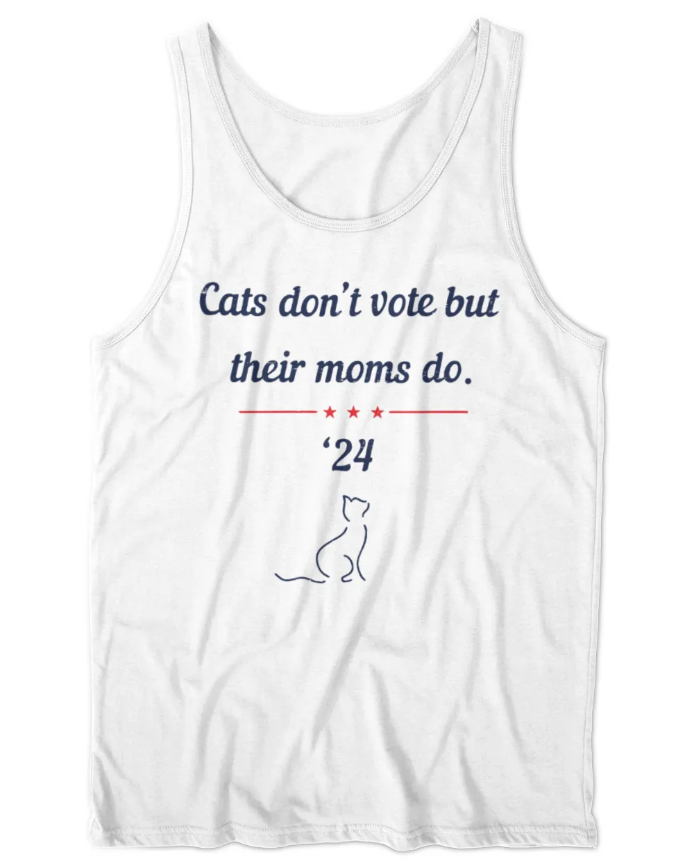 Cats Don't Vote But Their Moms Do President 2024 Election Long Sleeve T-Shirt