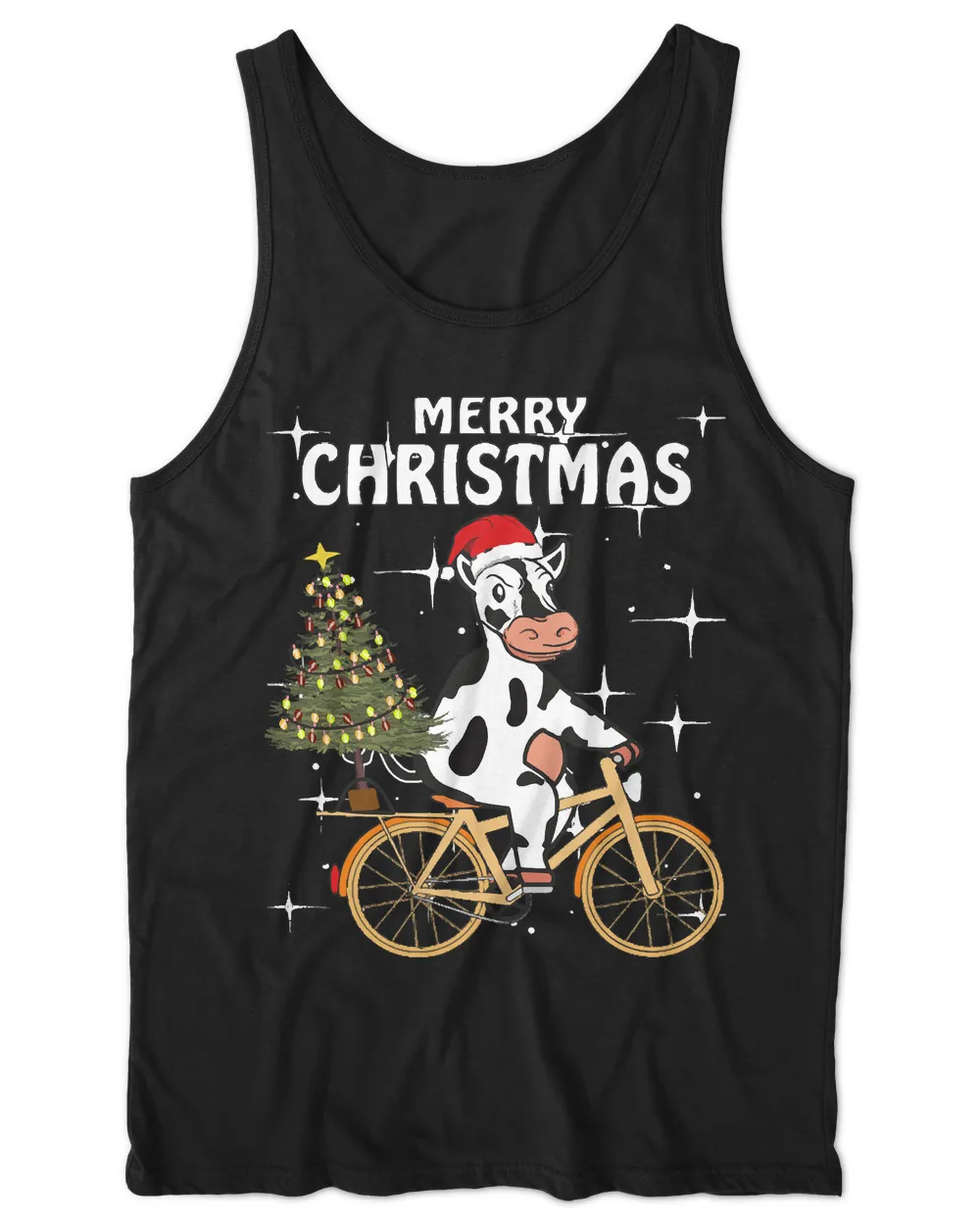 Cow T- Shirt C O W B I K E C H R I S T M A S M E R R Y C H R I S T M A S 992 Unisex Jersey Tank black xs