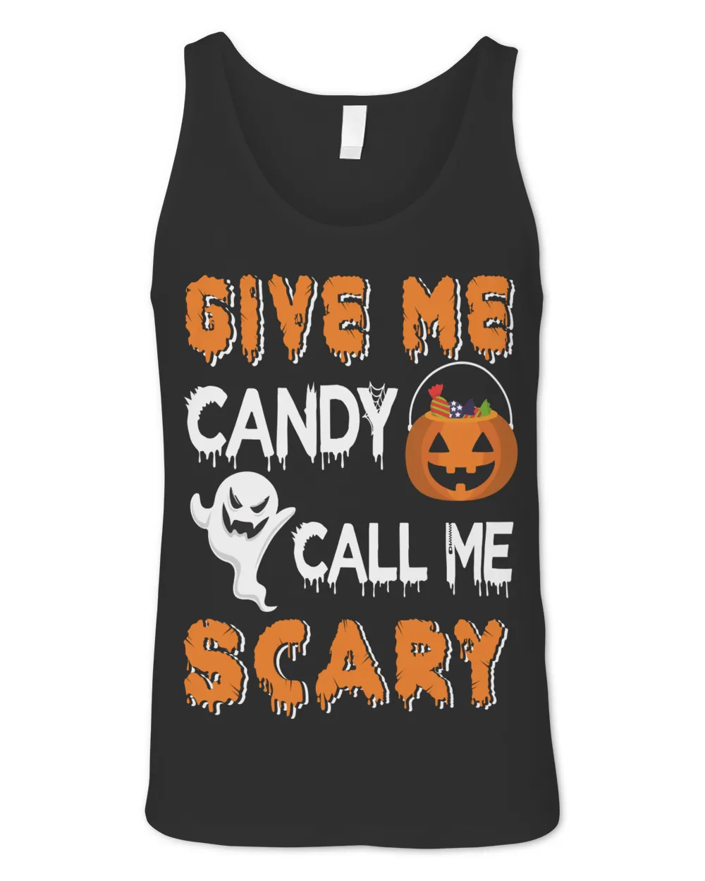 GIVE ME CANDY CALL ME SCARY Unisex Jersey Tank black xs