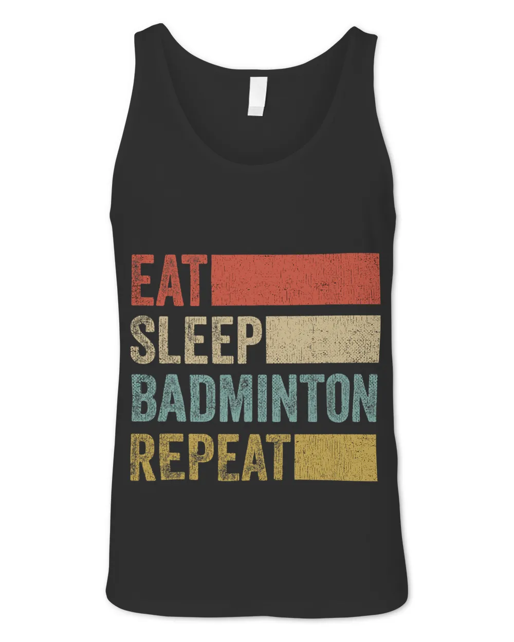 Stylish Retro 70´s Eat Sleep Badminton Repeat