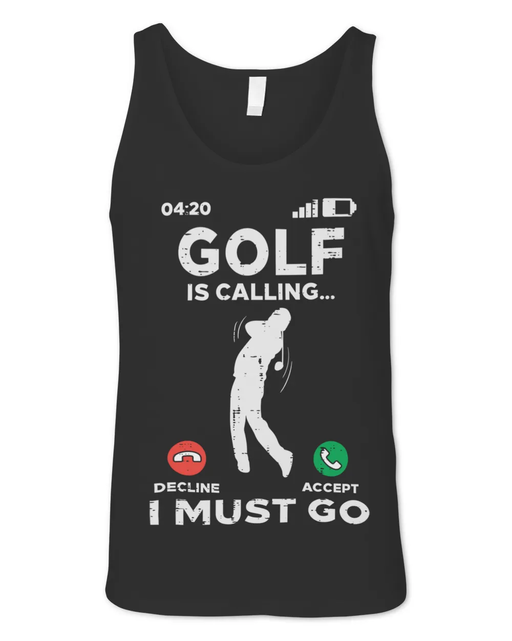 Golf is calling and I must go Unisex Jersey Tank black xs