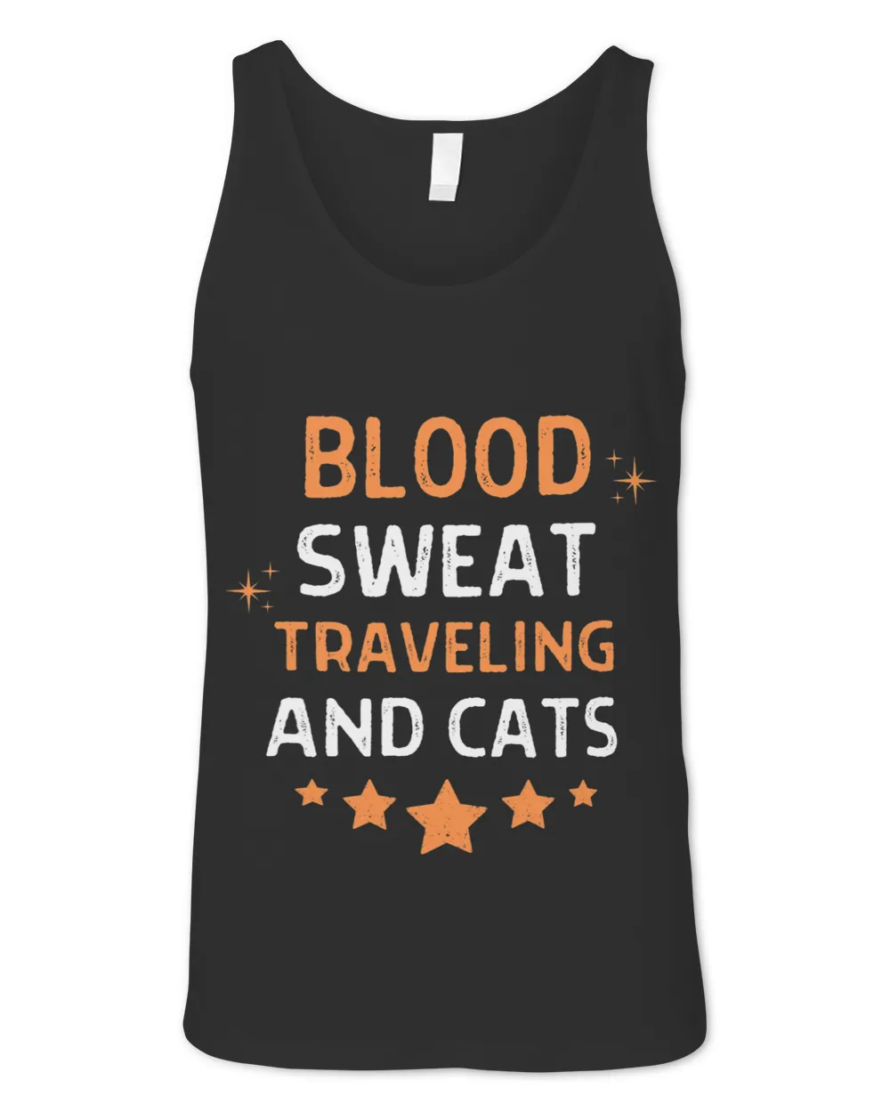 Blood Sweat Traveling And Cats Saying Quote Men Women
