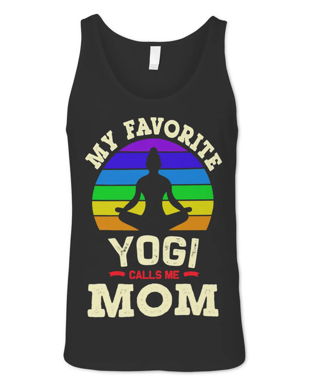 Womens My Favorite Yogi Calls Me MOM Retro Yoga Zen Meditation