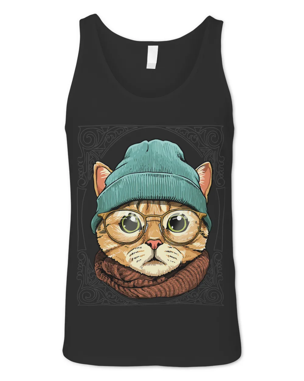 Hipster Cat With Glasses Feline Kitten Lover 579