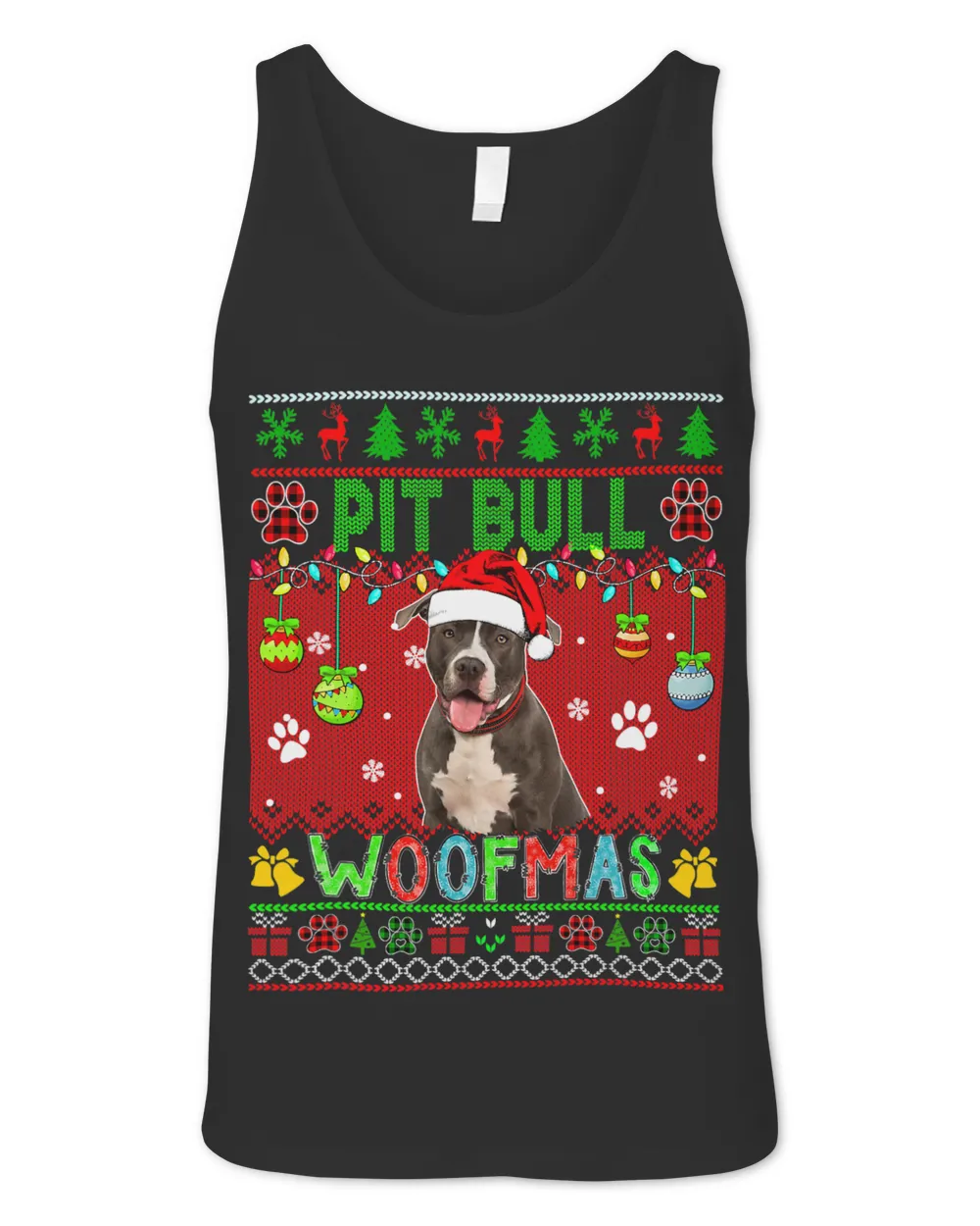 Pit Bull Christmas Woof Santa Pit Bull Lover Owner Family 41