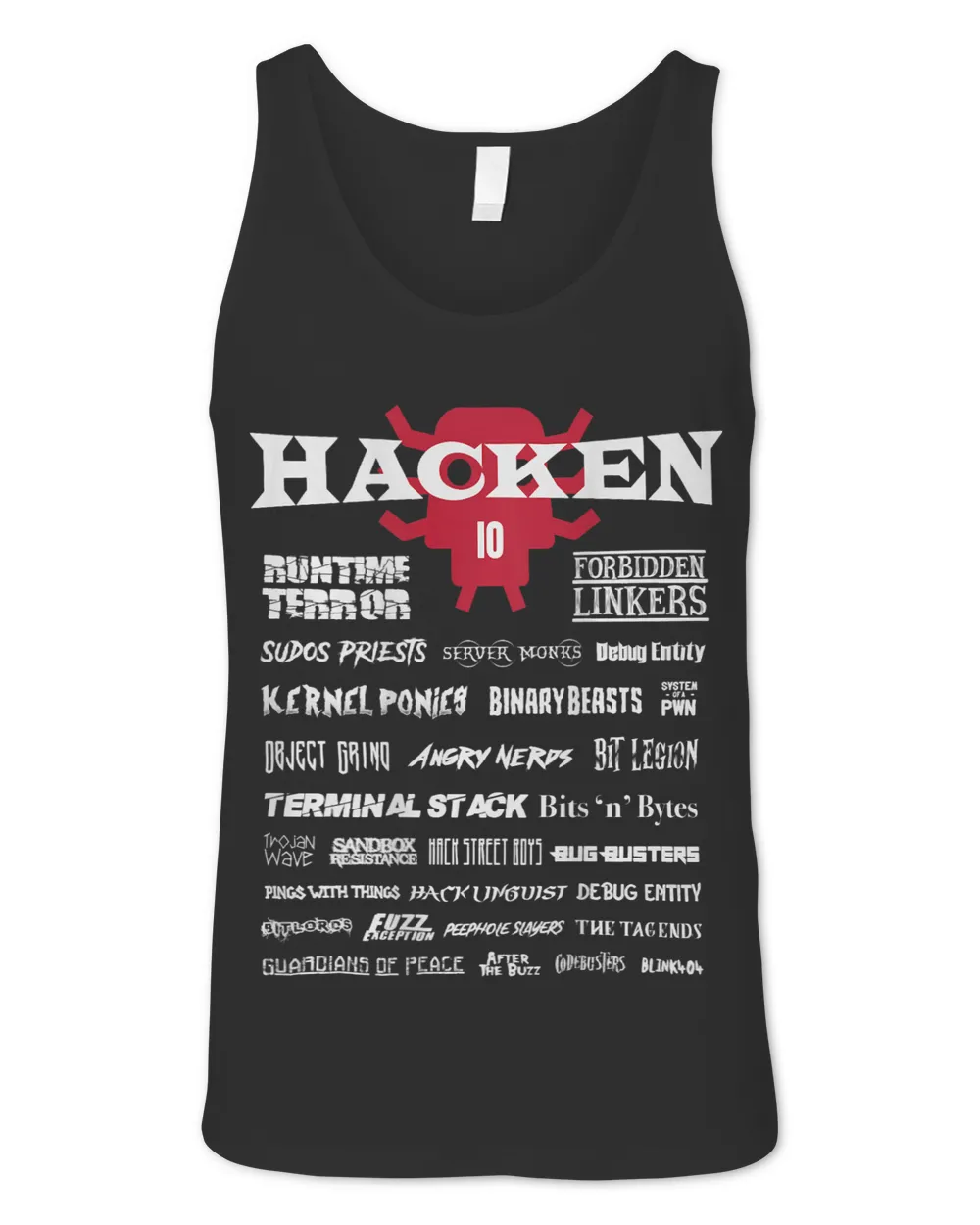 Hack Open Air Funny Programmer Hacker Unisex Jersey Tank black xs
