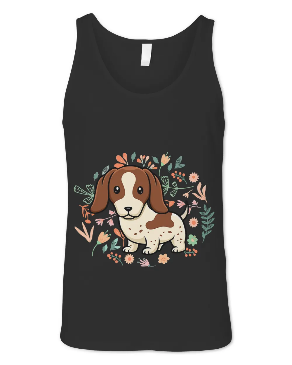 Wiener Flower Funny Dog Silhouette Floral Dachshund Doxie