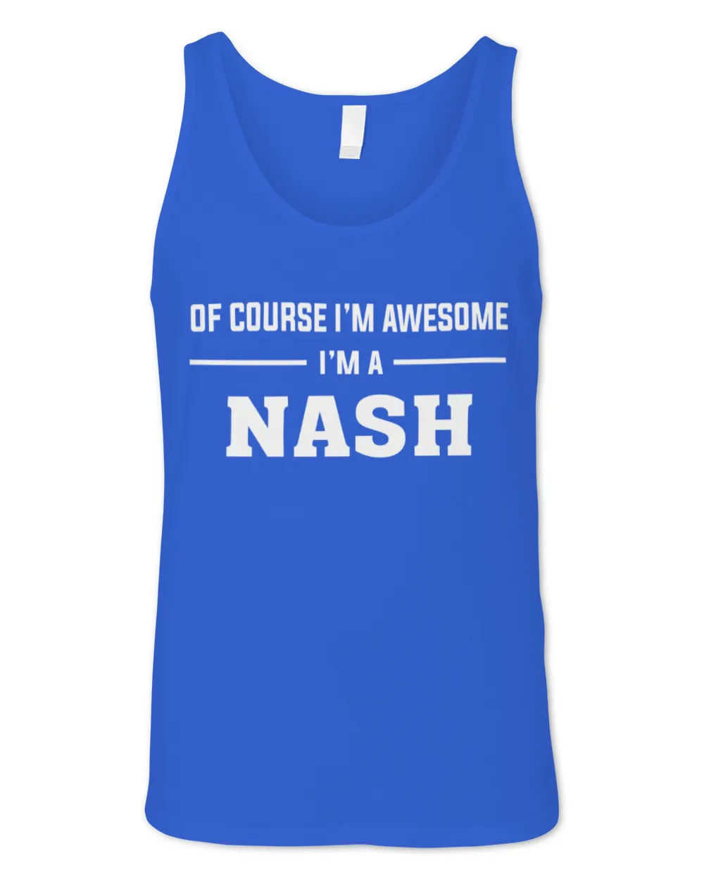 USL-25-Nash Unisex Jersey Tank royal xs