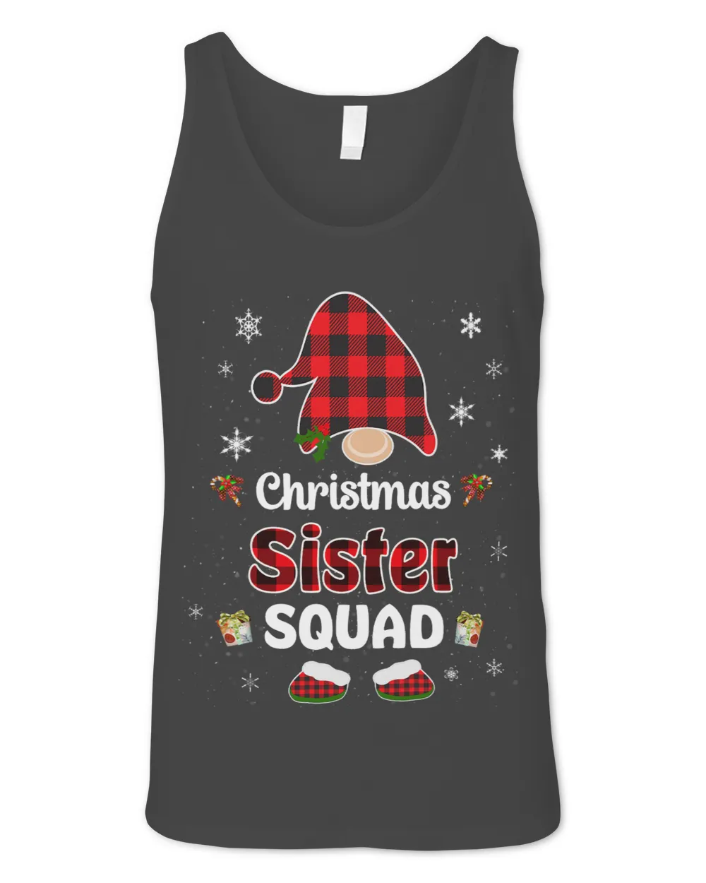 Christmas Sister squad family group matching red plaid