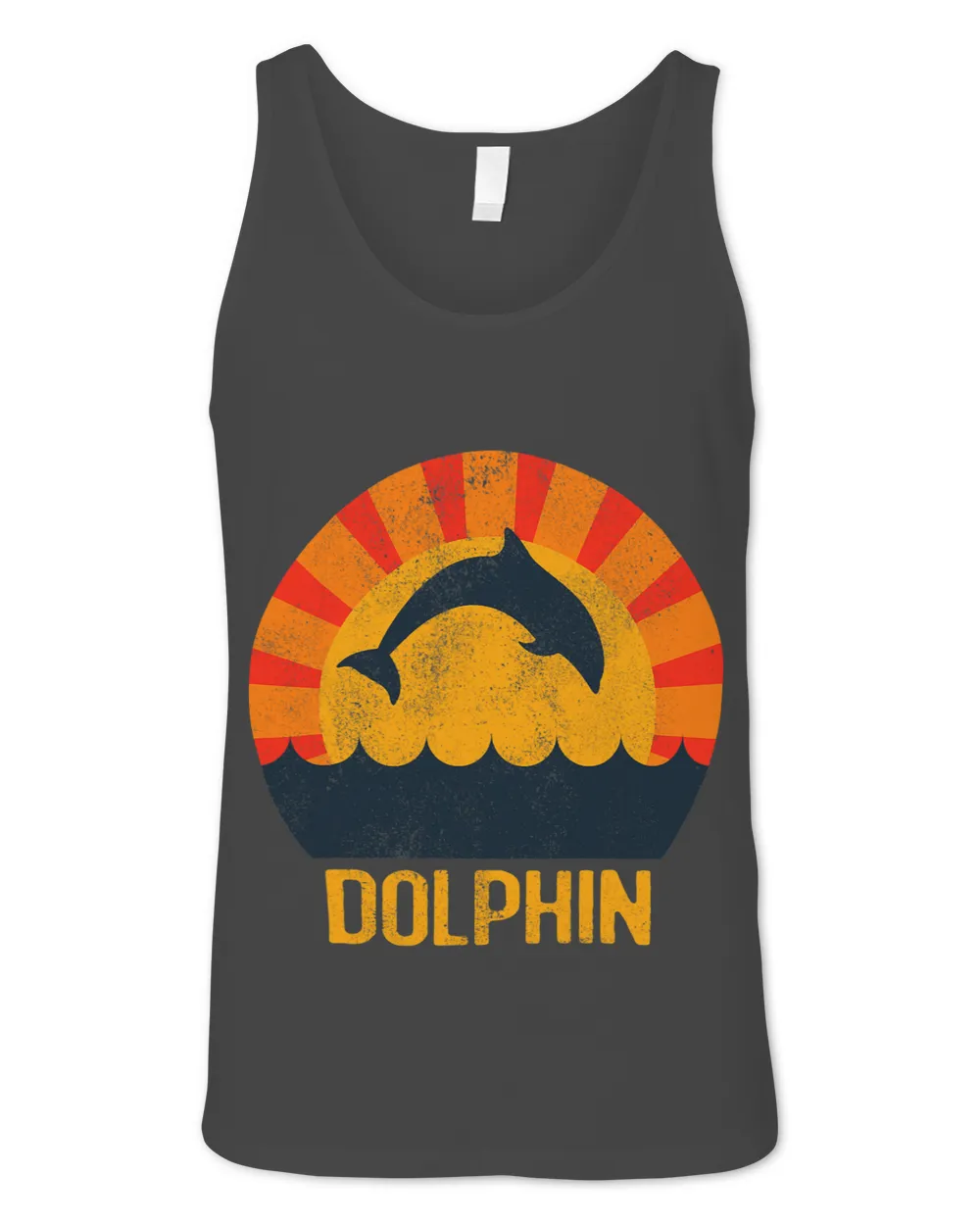 Dolphin Gift Retro Vintage Sunset Vibe Dolphin Silhouette Dolphins