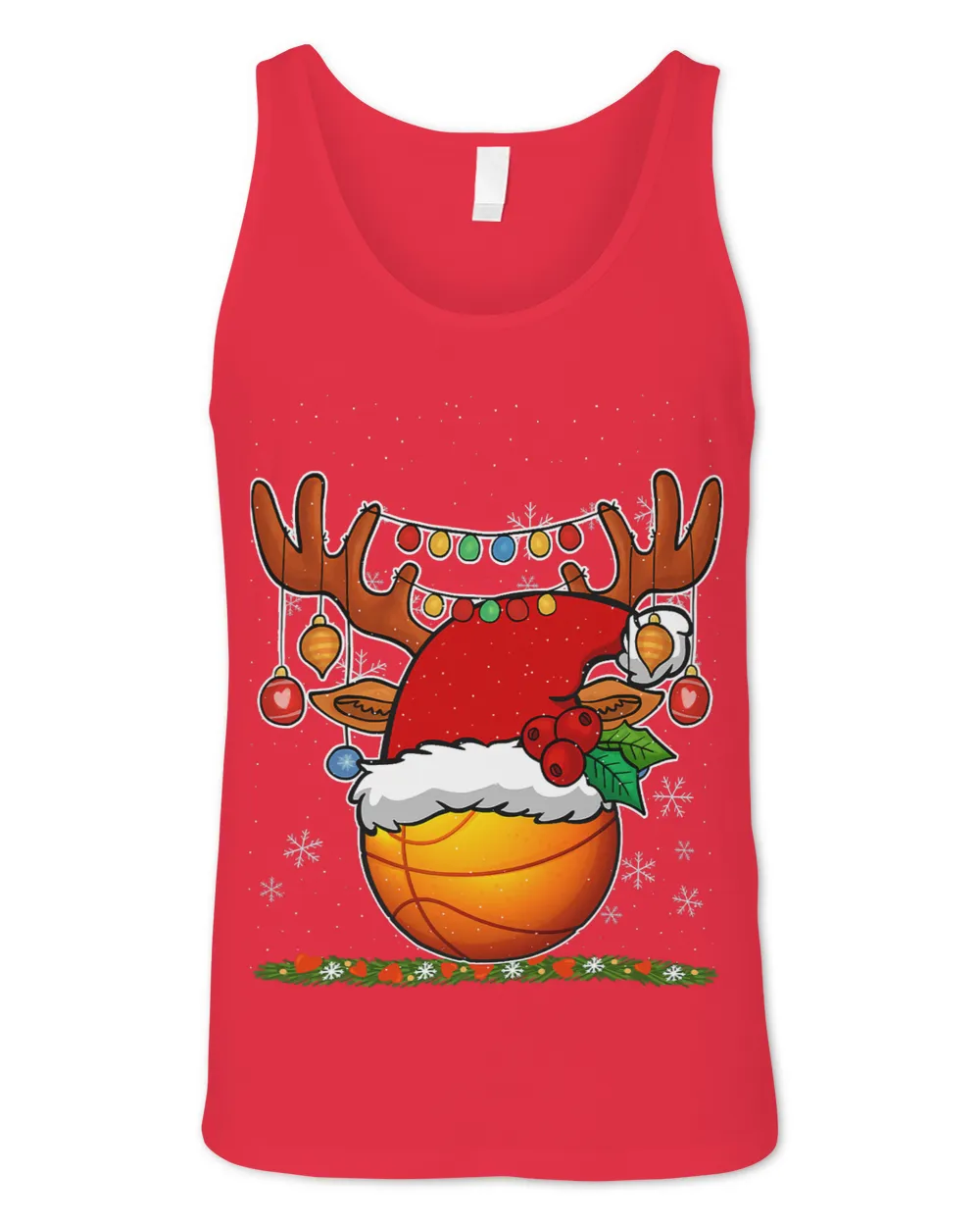 Basketball Gift Christmas Basketball Reindeer Santa Hat Xmas Tree Light 39 Basketball Lover