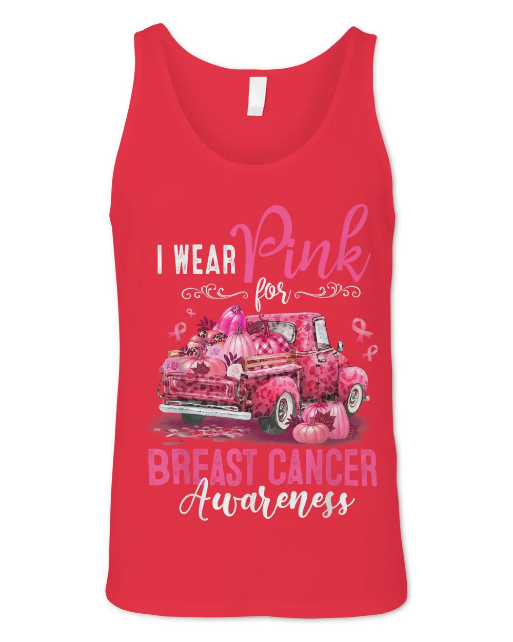 I Wear Pink For Breast Cancer Awareness Pink Pumpkin Truck 78