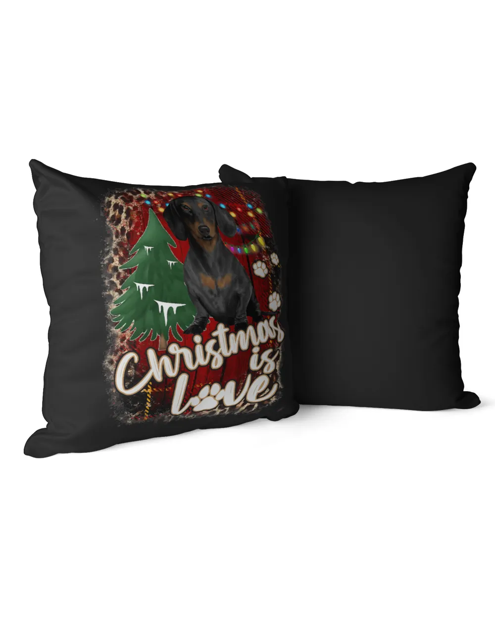 Dachshund Dog Christmas is Love Dachshund Dog Pawprint 113 Wiener Doxie